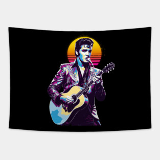 Elvis Presley Retro 80s Tapestry