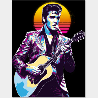 Elvis Presley Retro 80s Posters and Art