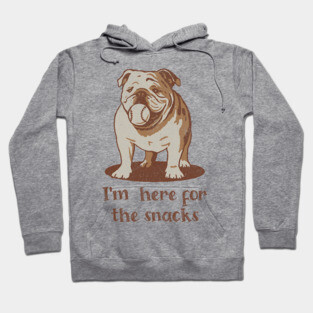 Here for the Snacks Cheeky Bulldog Hoodie