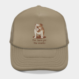 Here for the Snacks Cheeky Bulldog Hat