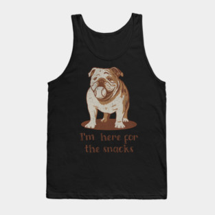 Here for the Snacks Cheeky Bulldog Tank Top