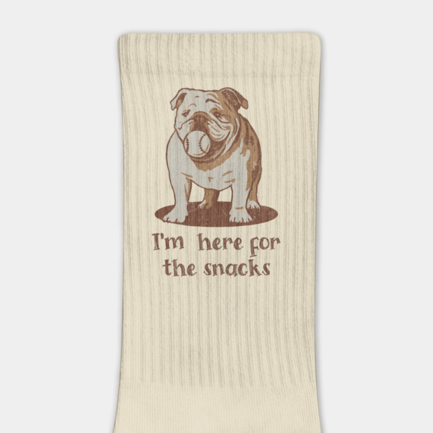 Here for the Snacks Cheeky Bulldog by DonWillisJrArt