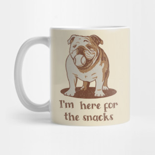 Here for the Snacks Cheeky Bulldog Mug