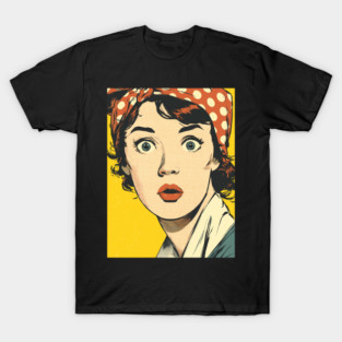 Surprised Pop Art Woman T-Shirt