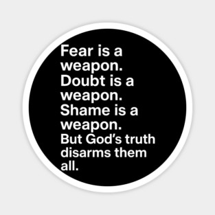 God's Truth Against Fear, Doubt and Shame Christian Gift Magnet