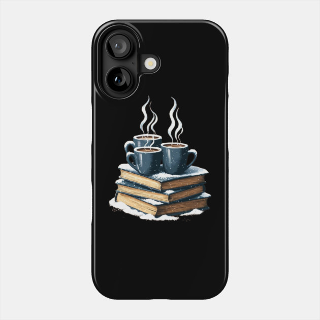 coffee books and snow Phone Case by SR8891