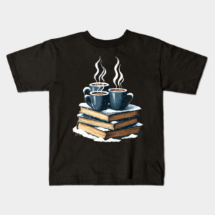 coffee books and snow Kids T-Shirt
