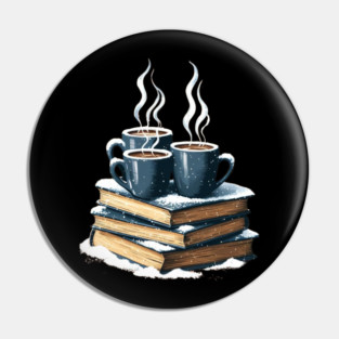 coffee books and snow Pin