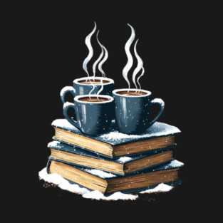coffee books and snow T-Shirt