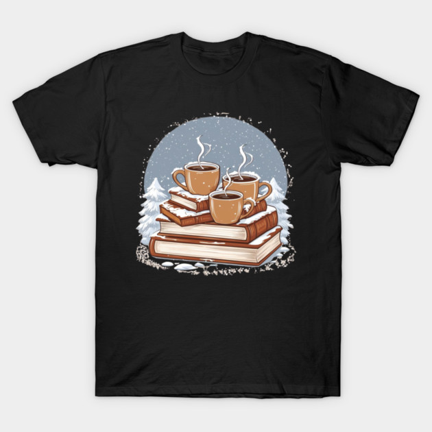 lover book coffee with snow life T-Shirt by SR8891