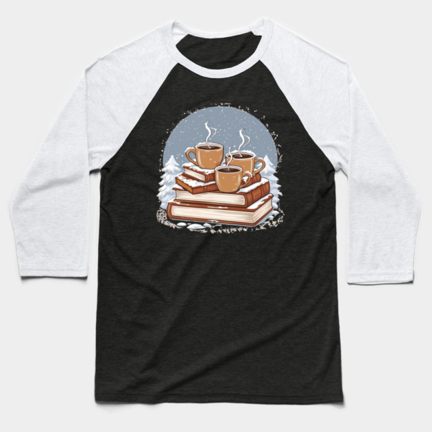 lover book coffee with snow life Baseball T-Shirt by SR8891
