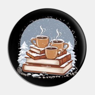 lover book coffee with snow life Pin