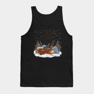 books coffee happy snow Tank Top