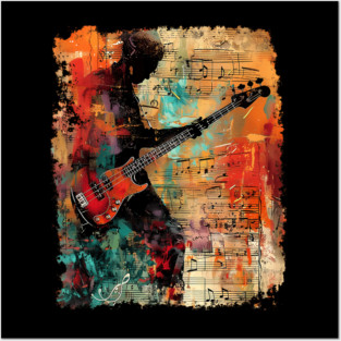 Bass Guitar Music Band Posters and Art