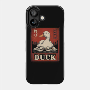 Mother Duck and her Ducklings - Ukiyo-e Style Phone Case