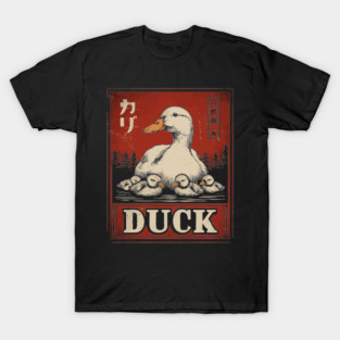 Mother Duck and her Ducklings - Ukiyo-e Style T-Shirt