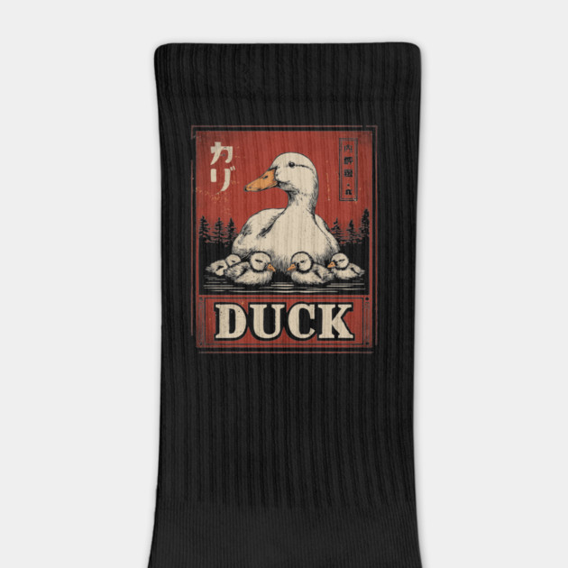 Mother Duck and her Ducklings - Ukiyo-e Style by TuncGK