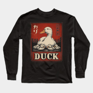 Mother Duck and her Ducklings - Ukiyo-e Style Long Sleeve T-Shirt