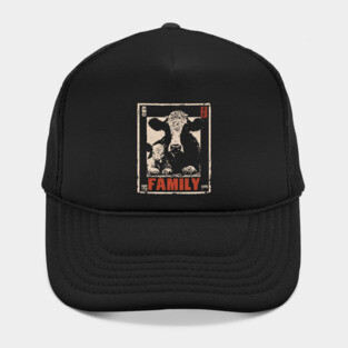 Cow and her Baby Calf - Ukiyo-e Style Hat