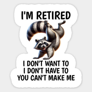 Breakdancing Raccoon funny retirement racoon design Magnet