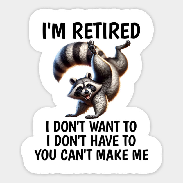 Breakdancing Raccoon funny retirement racoon design Magnet by Luxinda
