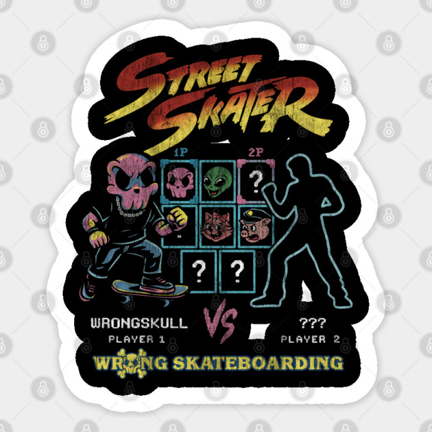 Street Skater Arcade Battle Sticker by Wrong