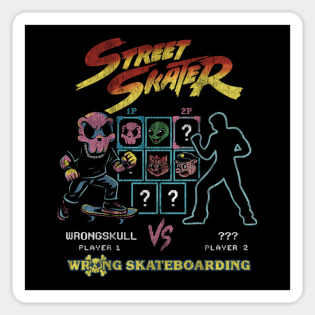 Street Skater Arcade Battle Magnet by Wrong