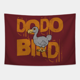 Funny Dodo Bird Vintage Graphic – Extinct Bird Cartoon Tapestry