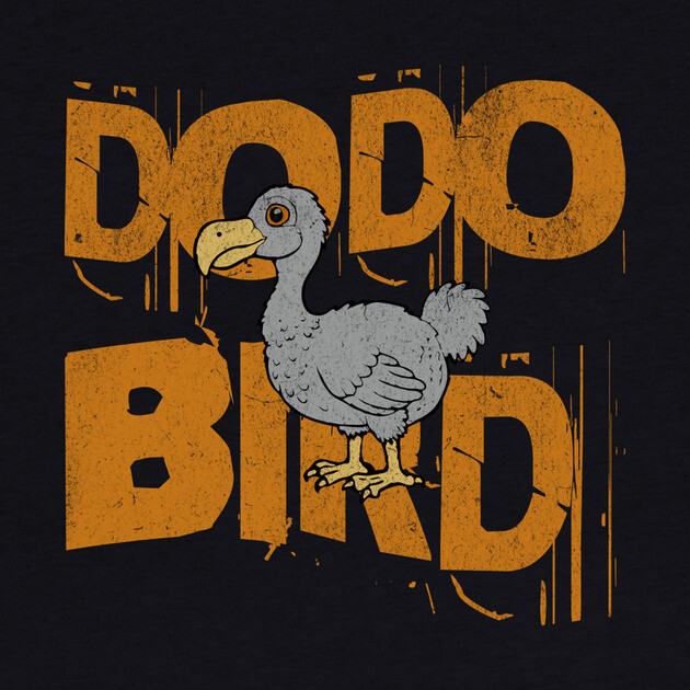 Funny Dodo Bird Vintage Graphic – Extinct Bird Cartoon by DonWillisJrArt