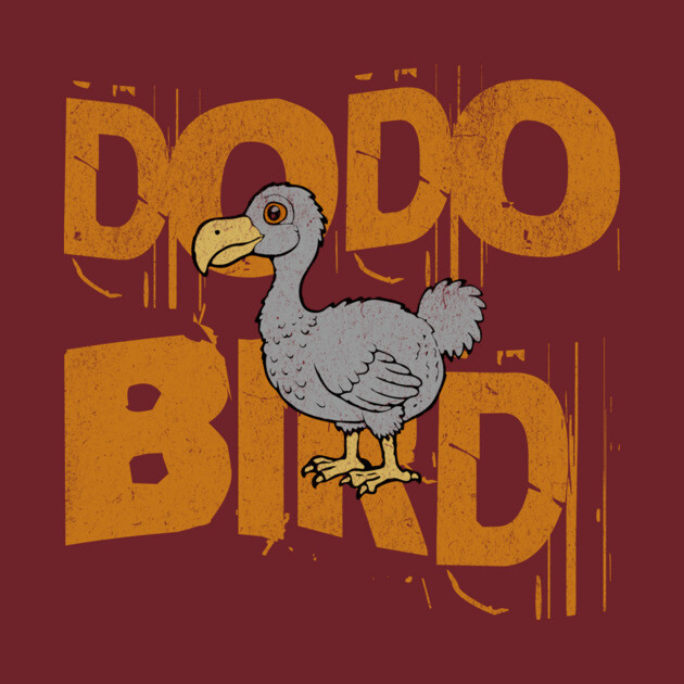 Funny Dodo Bird Vintage Graphic – Extinct Bird Cartoon by DonWillisJrArt