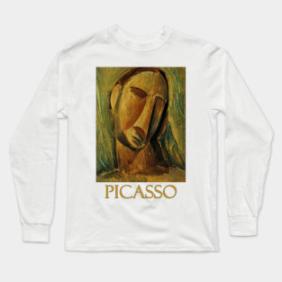 The Head of a Woman (1908) by Pablo Picasso Long Sleeve T-Shirt