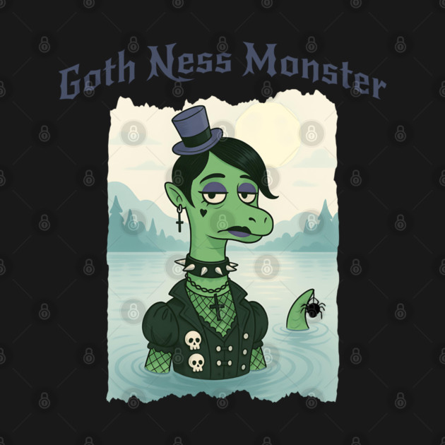 Goth Ness Monster, funny interpretation of a Gothic Nessie by Luxinda