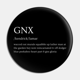 Gnx Kendrick Lamar Pin