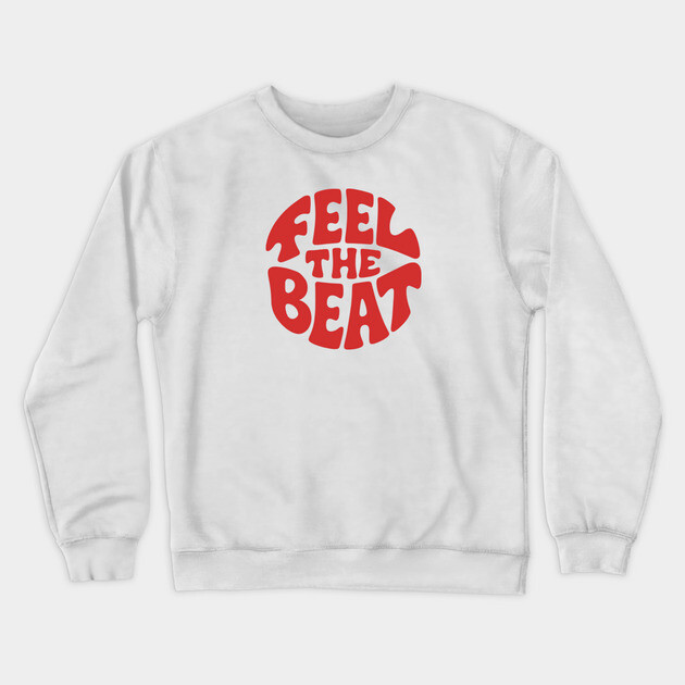 Feel the Beat. Red Circle Edition Crewneck Sweatshirt by filiposwear