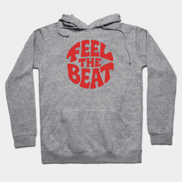 Feel the Beat. Red Circle Edition Hoodie by filiposwear