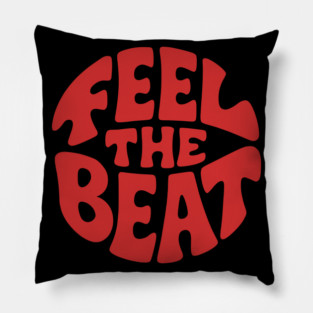 Feel the Beat. Red Circle Edition Pillow