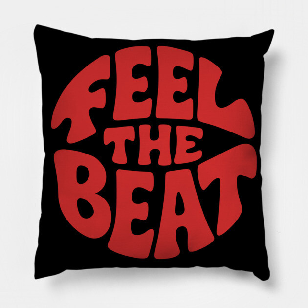 Feel the Beat. Red Circle Edition Pillow by filiposwear