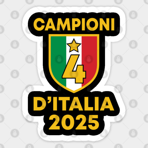 Napoli Campione D'Italia 2025 Celebrativa Quarti Campioni 4 Celebration Sticker by Tshirtiz