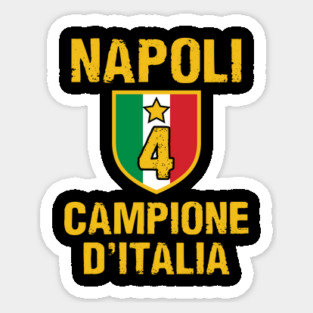 Napoli Campione D'Italia 2025 Celebrativa Quarti Campioni 4 scudetto Celebration Sticker