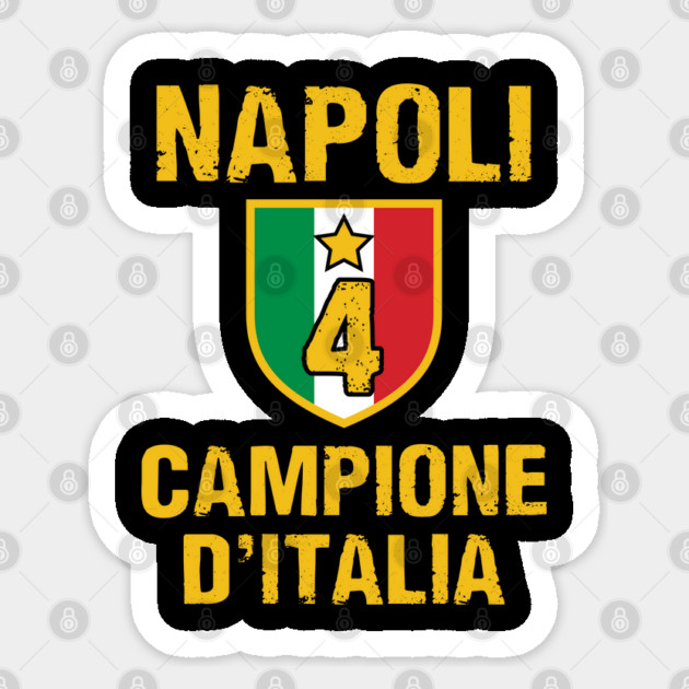 Napoli Campione D'Italia 2025 Celebrativa Quarti Campioni 4 scudetto Celebration Sticker by Tshirtiz