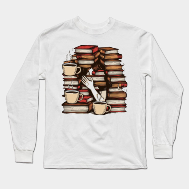 Lost in pages fueled by caffeine Long Sleeve T-Shirt by SR8891