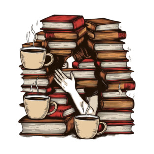 Lost in pages fueled by caffeine T-Shirt