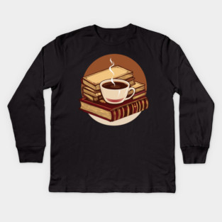 The aroma of coffee the scent of old book Bliss Kids Long Sleeve T-Shirt