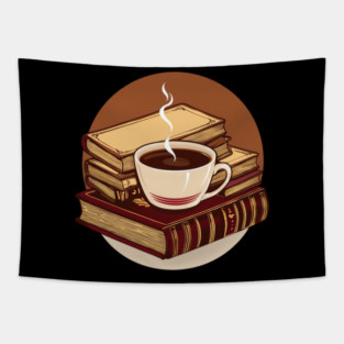 The aroma of coffee the scent of old book Bliss Tapestry