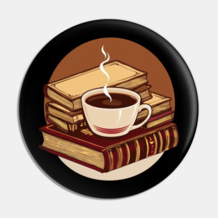 The aroma of coffee the scent of old book Bliss Pin