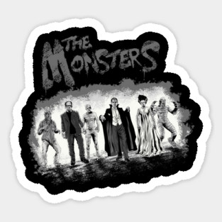 The Monsters BW Sticker