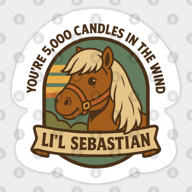 Vintage Folk Art: Lil Sebastian Sticker by Tv Moments