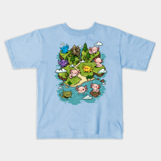 Axolotl Island Kids T-Shirt