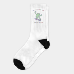 Born Confusing - Funny Frog Meme Socks