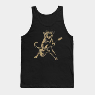 Funny Play Cat Guitar - Yo Dawg I Heard You Like Cat Meme Music Humor Trends Tank Top